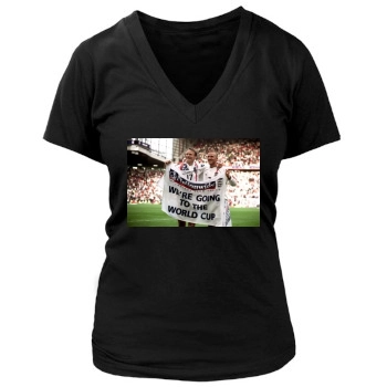 David Beckham Women's Deep V-Neck TShirt