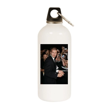 David Beckham White Water Bottle With Carabiner