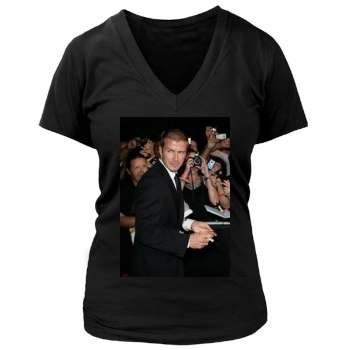 David Beckham Women's Deep V-Neck TShirt