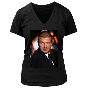 David Beckham Women's Deep V-Neck TShirt