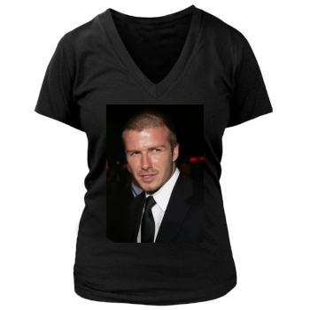 David Beckham Women's Deep V-Neck TShirt