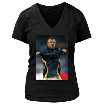 David Beckham Women's Deep V-Neck TShirt