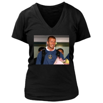 David Beckham Women's Deep V-Neck TShirt