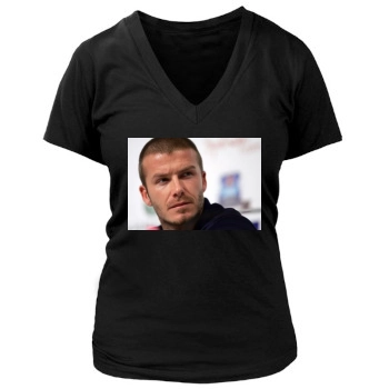 David Beckham Women's Deep V-Neck TShirt