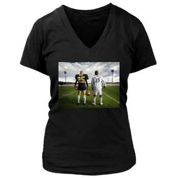 David Beckham Women's Deep V-Neck TShirt