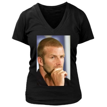 David Beckham Women's Deep V-Neck TShirt