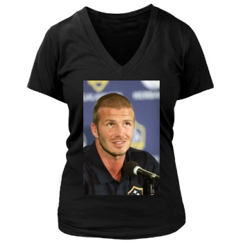 David Beckham Women's Deep V-Neck TShirt