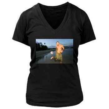 David Beckham Women's Deep V-Neck TShirt