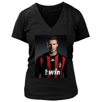 David Beckham Women's Deep V-Neck TShirt