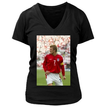 David Beckham Women's Deep V-Neck TShirt