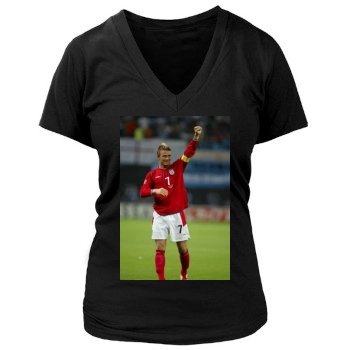 David Beckham Women's Deep V-Neck TShirt