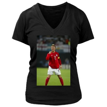 David Beckham Women's Deep V-Neck TShirt