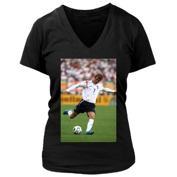 David Beckham Women's Deep V-Neck TShirt