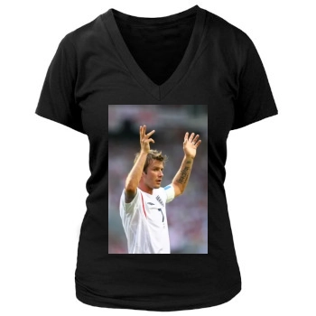 David Beckham Women's Deep V-Neck TShirt