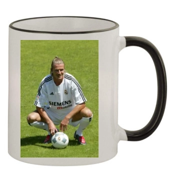 David Beckham 11oz Colored Rim & Handle Mug