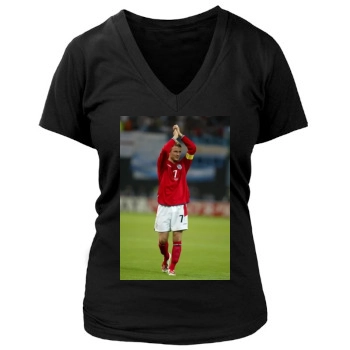 David Beckham Women's Deep V-Neck TShirt