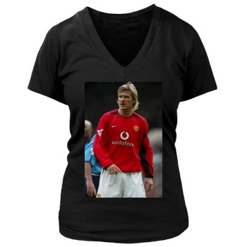 David Beckham Women's Deep V-Neck TShirt