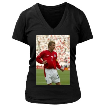 David Beckham Women's Deep V-Neck TShirt