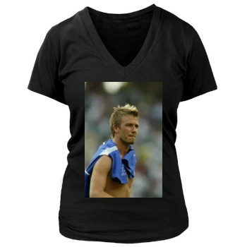 David Beckham Women's Deep V-Neck TShirt