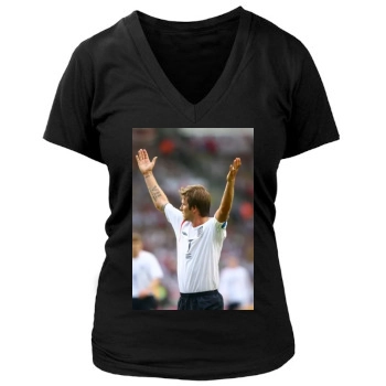 David Beckham Women's Deep V-Neck TShirt