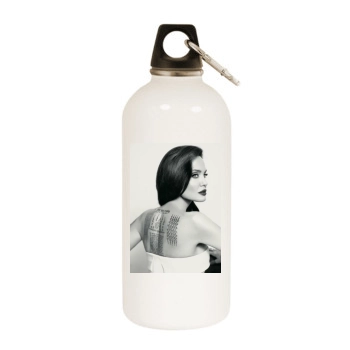 Angelina Jolie White Water Bottle With Carabiner