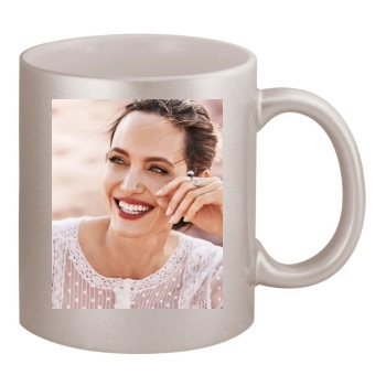 Angelina Jolie 11oz Metallic Silver Mug