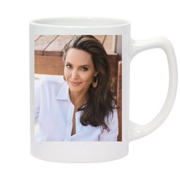 Angelina Jolie 14oz White Statesman Mug