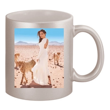 Angelina Jolie 11oz Metallic Silver Mug