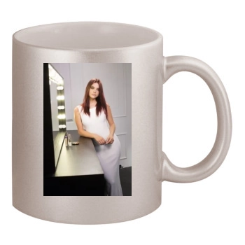 Barbara Palvin 11oz Metallic Silver Mug