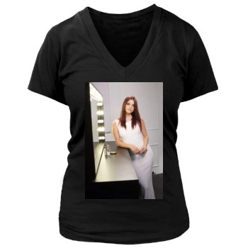 Barbara Palvin Women's Deep V-Neck TShirt