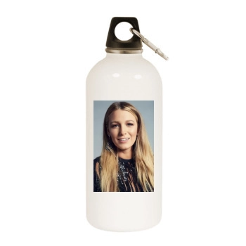 Blake Lively White Water Bottle With Carabiner