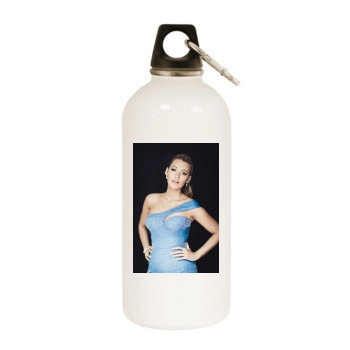 Blake Lively White Water Bottle With Carabiner