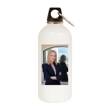 Cate Blanchett White Water Bottle With Carabiner