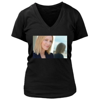 Cate Blanchett Women's Deep V-Neck TShirt