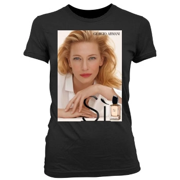 Cate Blanchett Women's Junior Cut Crewneck T-Shirt