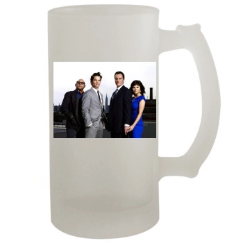 White Collar 16oz Frosted Beer Stein