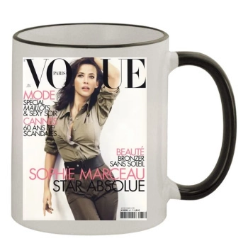 Sophie Marceau 11oz Colored Rim & Handle Mug