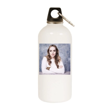 Elizabeth Gillies White Water Bottle With Carabiner