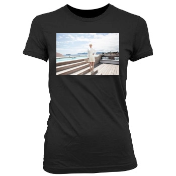 Emilia Clarke Women's Junior Cut Crewneck T-Shirt