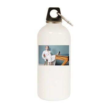 Emilia Clarke White Water Bottle With Carabiner