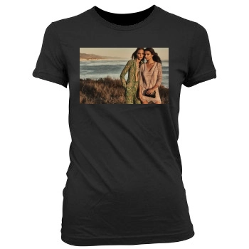 Emily Ratajkowski Women's Junior Cut Crewneck T-Shirt