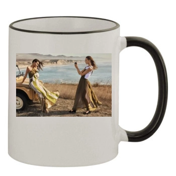 Emily Ratajkowski 11oz Colored Rim & Handle Mug