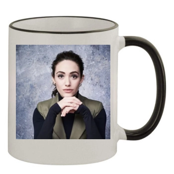 Emmy Rossum 11oz Colored Rim & Handle Mug