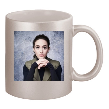 Emmy Rossum 11oz Metallic Silver Mug