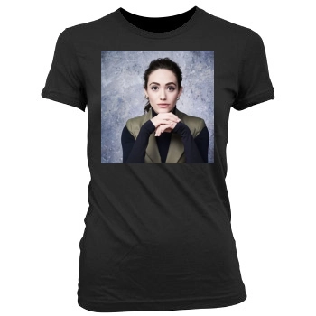 Emmy Rossum Women's Junior Cut Crewneck T-Shirt