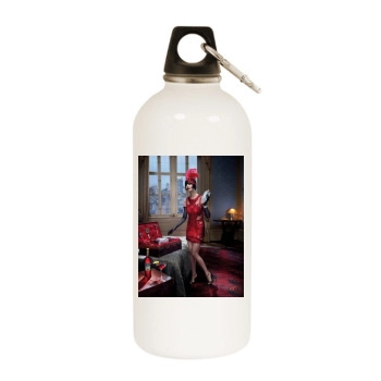 Eva Green White Water Bottle With Carabiner