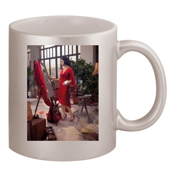 Eva Green 11oz Metallic Silver Mug