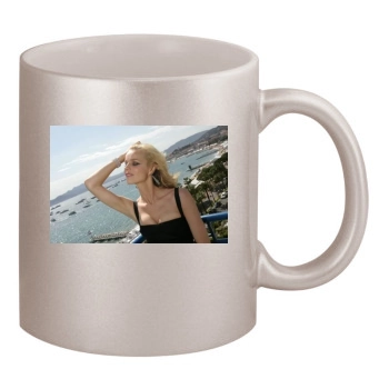 Eva Herzigova 11oz Metallic Silver Mug