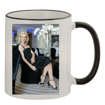 Eva Herzigova 11oz Colored Rim & Handle Mug