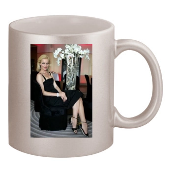 Eva Herzigova 11oz Metallic Silver Mug